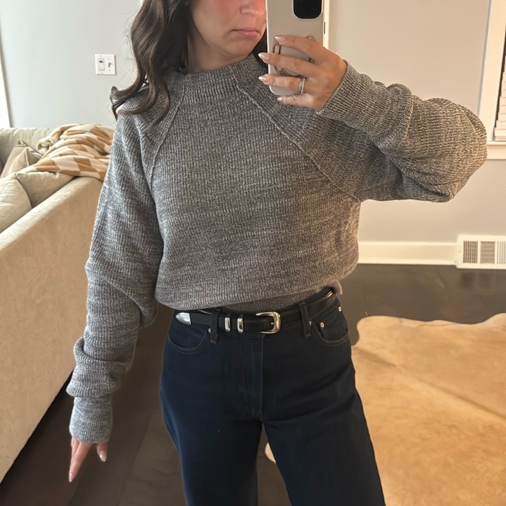 gray free people sweater